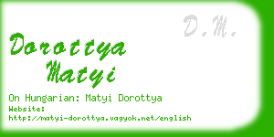 dorottya matyi business card
